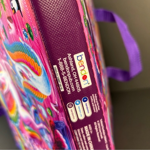 Rainbow Lisa Frank Heart Animal Binder w Sticker Pad - Picture 4 of 11